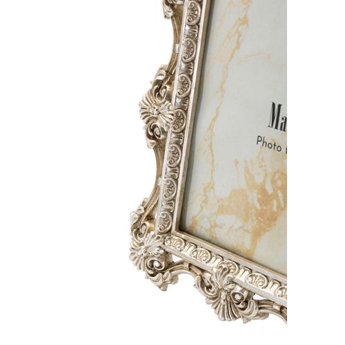 Cadre Photo Baroque Florence Argenté 21,5x26,8 Cm Format 15x20