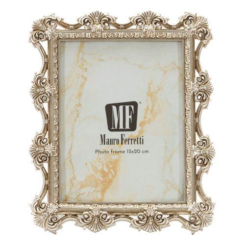 Cadre Photo Baroque Florence Argenté 21,5x26,8 Cm Format 15x20