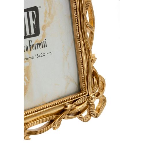Cadre Photo Doré 23,4x28,5 Cm Format 15x20 Style Tresse Raffinée Classique