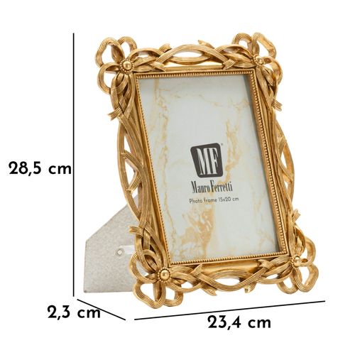 Cadre Photo Doré 23,4x28,5 Cm Format 15x20 Style Tresse Raffinée Classique