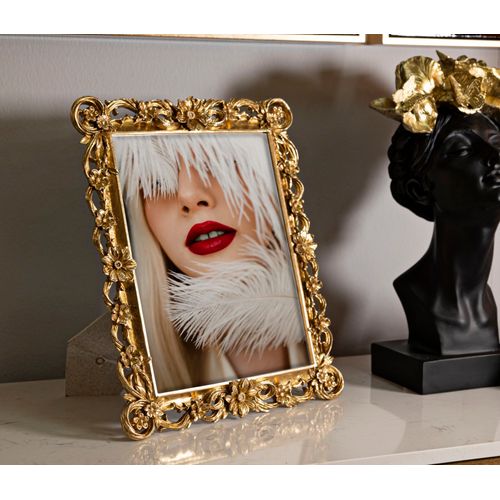 Cadre Photo Classique Doré 26,9x32,3 Cm Format 20x25 Style Baroque Prestigieux