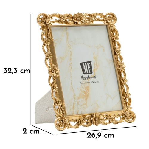 Cadre Photo Classique Doré 26,9x32,3 Cm Format 20x25 Style Baroque Prestigieux