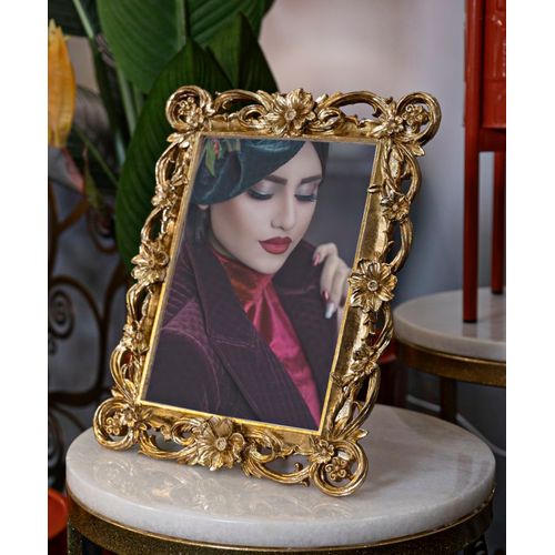 Cadre Photo Classique Doré 21,8x27,4 Cm Format 15x20 Style Baroque Luxueux