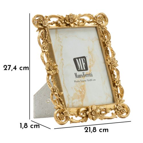 Cadre Photo Classique Doré 21,8x27,4 Cm Format 15x20 Style Baroque Luxueux