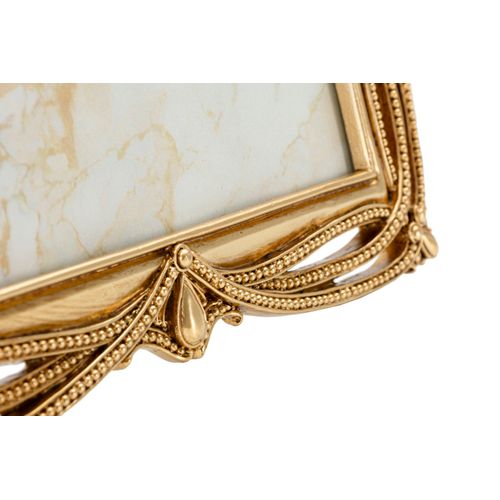 Cadre Photo Doré 27x32 Cm Format 20x25 Style Tresse Raffinée Classique