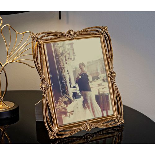 Cadre Photo Doré 27x32 Cm Format 20x25 Style Tresse Raffinée Classique