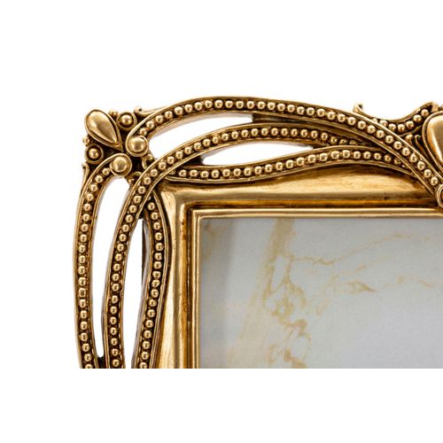 Cadre Photo Doré 21,8x26,8 Cm Format 15x20 Style Tresse Classique Élégante