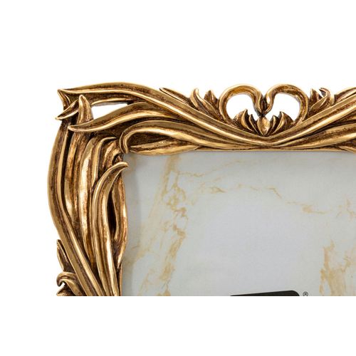 Cadre Photo Baroque Doré 21,8x26,5 Cm Format 15x20 Style Tressé Raffiné