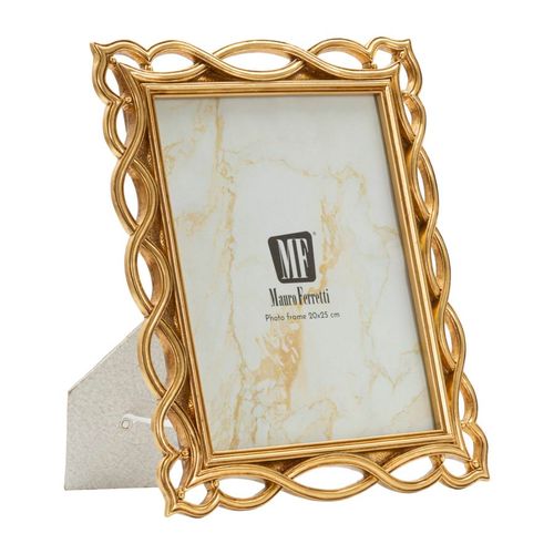 Cadre Photo Doré 28,5x33 Cm Format 20x25 Style Tressé Élégant Inspiré Des Vagues