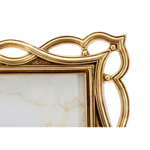 Cadre Photo Doré 23x27,9 Cm Format 15x20 Style Tressé Élégant Inspiré Des Vagues