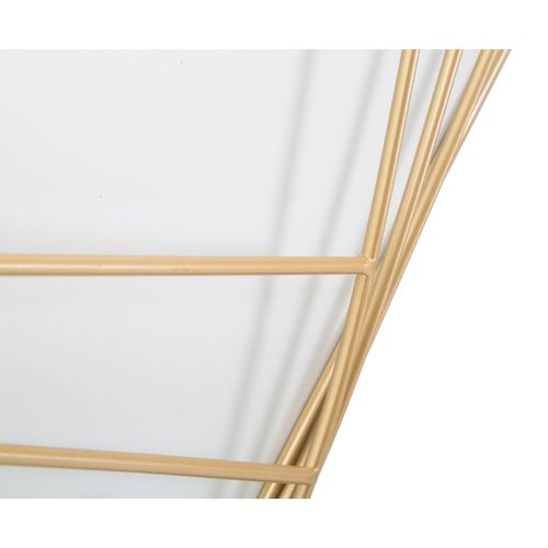 Horloge Murale Carrée 85 Cm En Métal Doré Au Design Géométrique Élégant