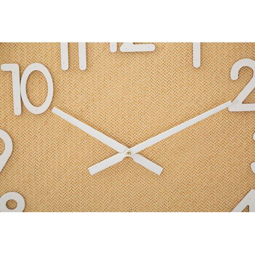 Horloge Murale Ronde 60 Cm Style Bohème En Mdf Et Rotin Finition Artisanale