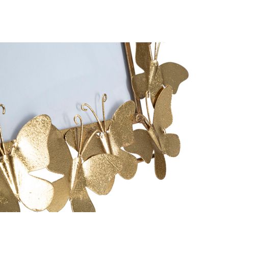 Cadre Photo Doré 35x15x38 Cm Pour Photo 20x25 Cm Avec Papillons Décoratifs Élégants
