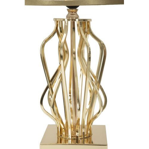 Lampe à Poser Design Doré Et Crème Ø30x52 Cm Contemporaine