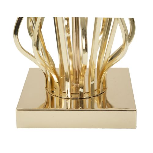 Lampe à Poser Design Doré Et Crème Ø30x52 Cm Contemporaine