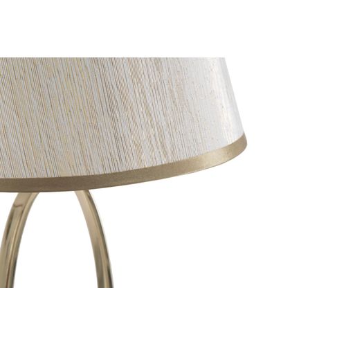 Lampe à Poser Dorée Et Crème Ø24x47 Cm Design Contemporain Élégant