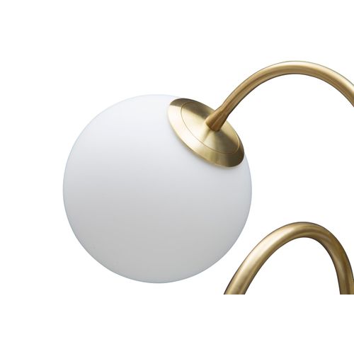 Lampe à Poser Glamy 4 Lumières Ø53x74 Cm Métal Doré Et Sphères Blanches