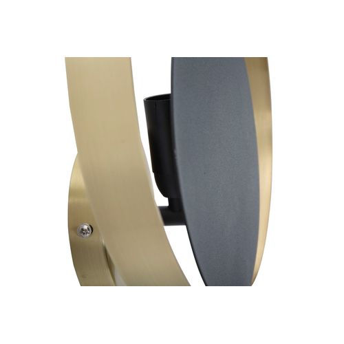 Applique Murale En Métal Noir Et Doré Design Géométrique 25x8x25 Cm