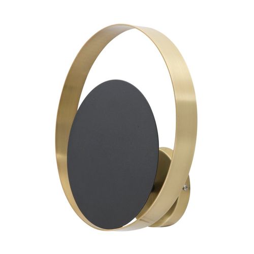 Applique Murale En Métal Noir Et Doré Design Géométrique 25x8x25 Cm