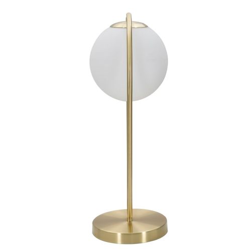Lampe à Poser Glamy Drop Dorée Avec Globe En Verre Blanc 25x18x50 Cm