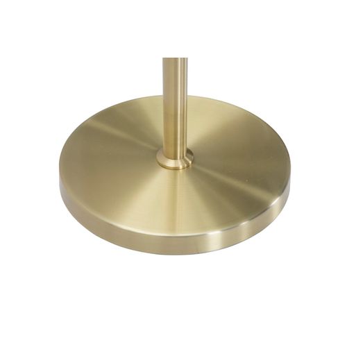 Lampadaire 2 Lumières 51x24x180 Cm Métal Doré Avec Sphères En Verre Blanc