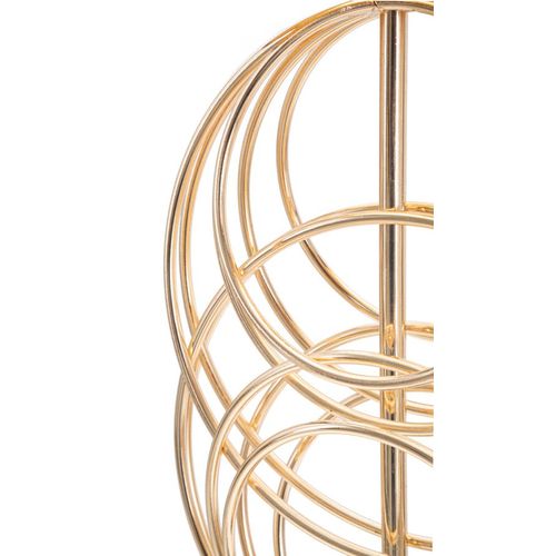 Lampe à Poser Métal Doré Et Abat-jour Noir Ø22,5x65 Cm Style Glamour