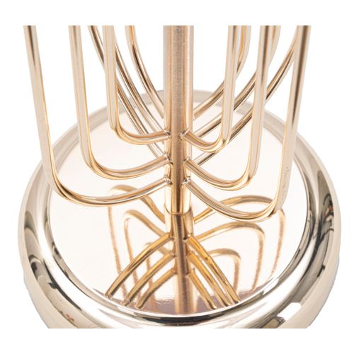 Lampe à Poser Métal Doré Et Abat-jour Tissu Rose Ø33x64 Cm Chic