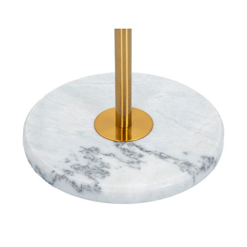 Lampadaire Doré Avec Base En Marbre Et Porte-manteaux Intégré 41x173 Cm