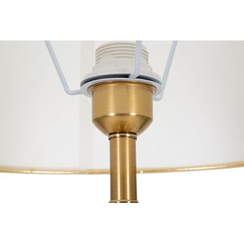 Lampadaire Doré Avec Décor Blanc Élégant Et