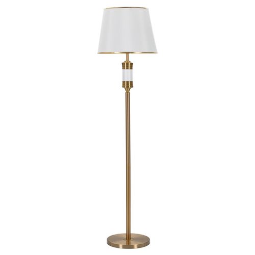 Lampadaire Doré Avec Décor Blanc Élégant Et