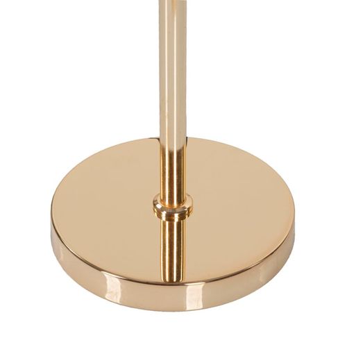 Lampadaire Doré 3 Lumières Avec Abat-jour Plumes Blanches Et Grises Chic