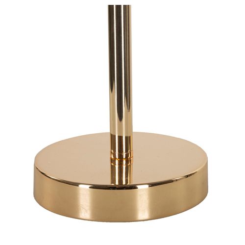 Lampe à Poser Dorée Avec Abat-jour Plumes Grises Et Blanches 55x60 Cm