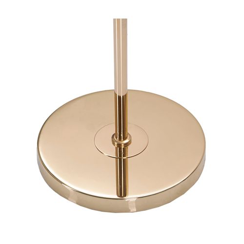 Lampadaire Doré Design Géométrique Avec Abat-jour Blanc Élégant 161 Cm