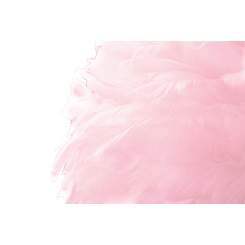 Lampadaire Doré Élégant Avec Abat-jour En Plumes Roses 165 Cm