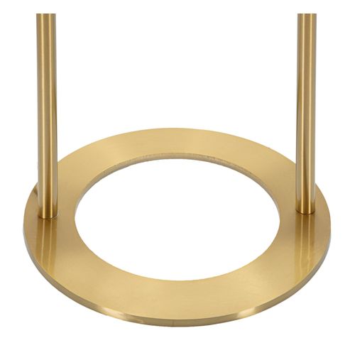 Lampadaire Doré Ø28 Cm X 168 Cm Avec Abat-jour Sphérique En Verre Blanc Élégant