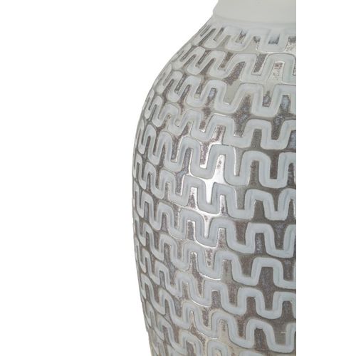 Lampe à Poser Moderne Ø35x65 Cm En Résine Dorée Avec Abat-jour Blanc