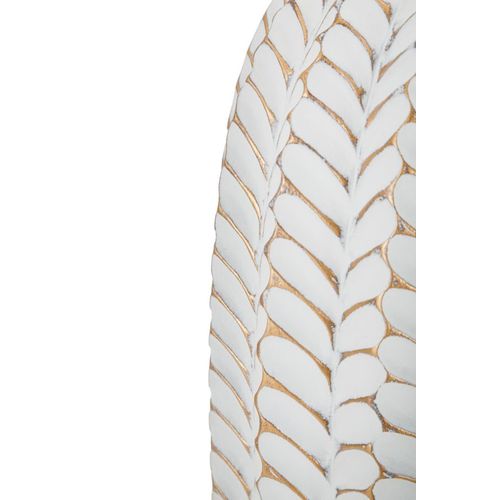 Lampe à Poser Moderne Ø 35x65 Cm En Résine Dorée Avec Abat-jour Blanc