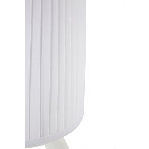 Lampe à Poser Danseuse En Résine Blanche Avec Abat-jour Tissu Ø29x62,5 Cm