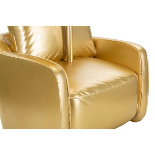 Lampe à Poser Vintage Dorée En Résine Avec Abat-jour Jaune 26x46 Cm