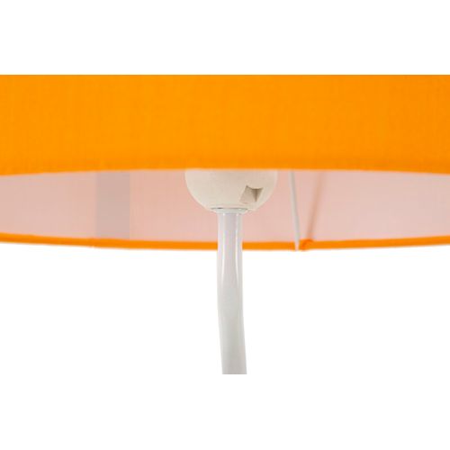 Lampe à Poser Bois Art Futuriste Multicolore Avec Abat-jour Orange 30x60,5 Cm