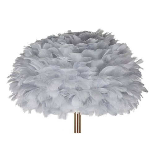 Lampadaire Plume Gris Ø43 Cm X 170 Cm En Métal Doré Design Moderne