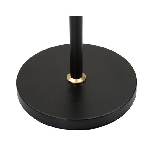 Lampadaire Design Noir Et Argent Ø46x172 Cm Avec Abat-jour Plissé