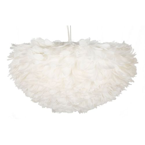 Lampe à poser Plumes Blanches Ø60x30 Cm Avec Câble 110 Cm Pour Salon Ou Chambre