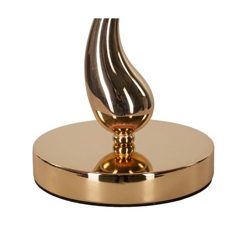 Lampe à Poser Pink Métal Doré 25x47 Cm Avec Abat-jour Plumes Synthétiques