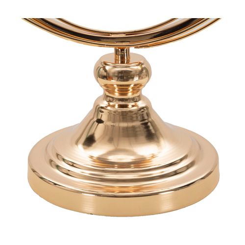 Lampe à Poser Métal Doré Noire 36x65 Cm Décor Géométrique Floral