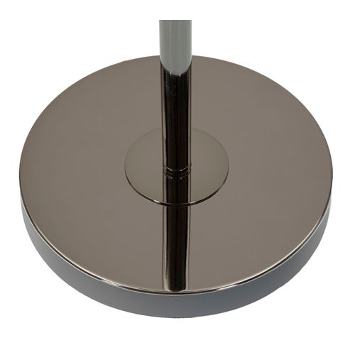 Lampadaire Moderne Ø40x167 Cm Avec Base Violette Et Abat-jour Velours Doré