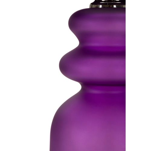 Lampadaire Moderne Verre Violet 32,5x57,5 Cm Avec Abat-jour Velours Doré