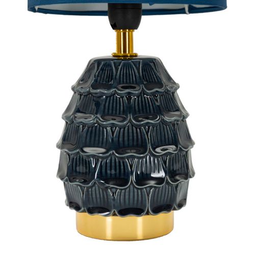 Lampe De Chevet Moderne Bleu Ø15x30,5 Cm Design Pin Original