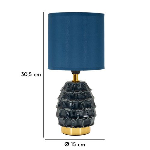 Lampe De Chevet Moderne Bleu Ø15x30,5 Cm Design Pin Original