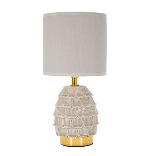 Lampe De Chevet Moderne Crème Ø15x30,5 Cm Design Pin Original